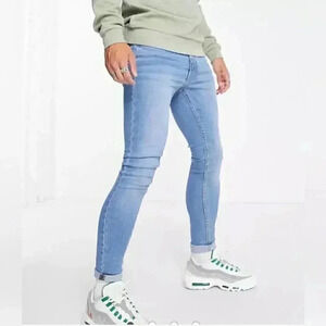 Don't Think Twice Spray On Jeans in Light Blue